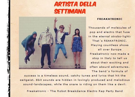Freakatronic is Artist Of The Week on Hellyea Radio | Electro | Robotfolklore | Elektro Rap